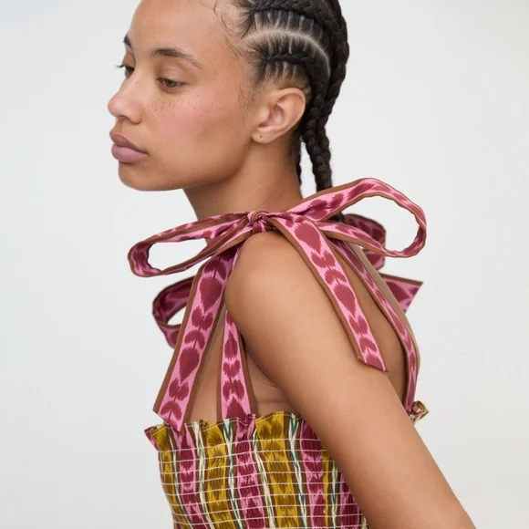 Hill House Home The Ribbon Ellie Nap Dress - Ikat Topiary Size XSIkat Topiary / - Picture 2 of 3